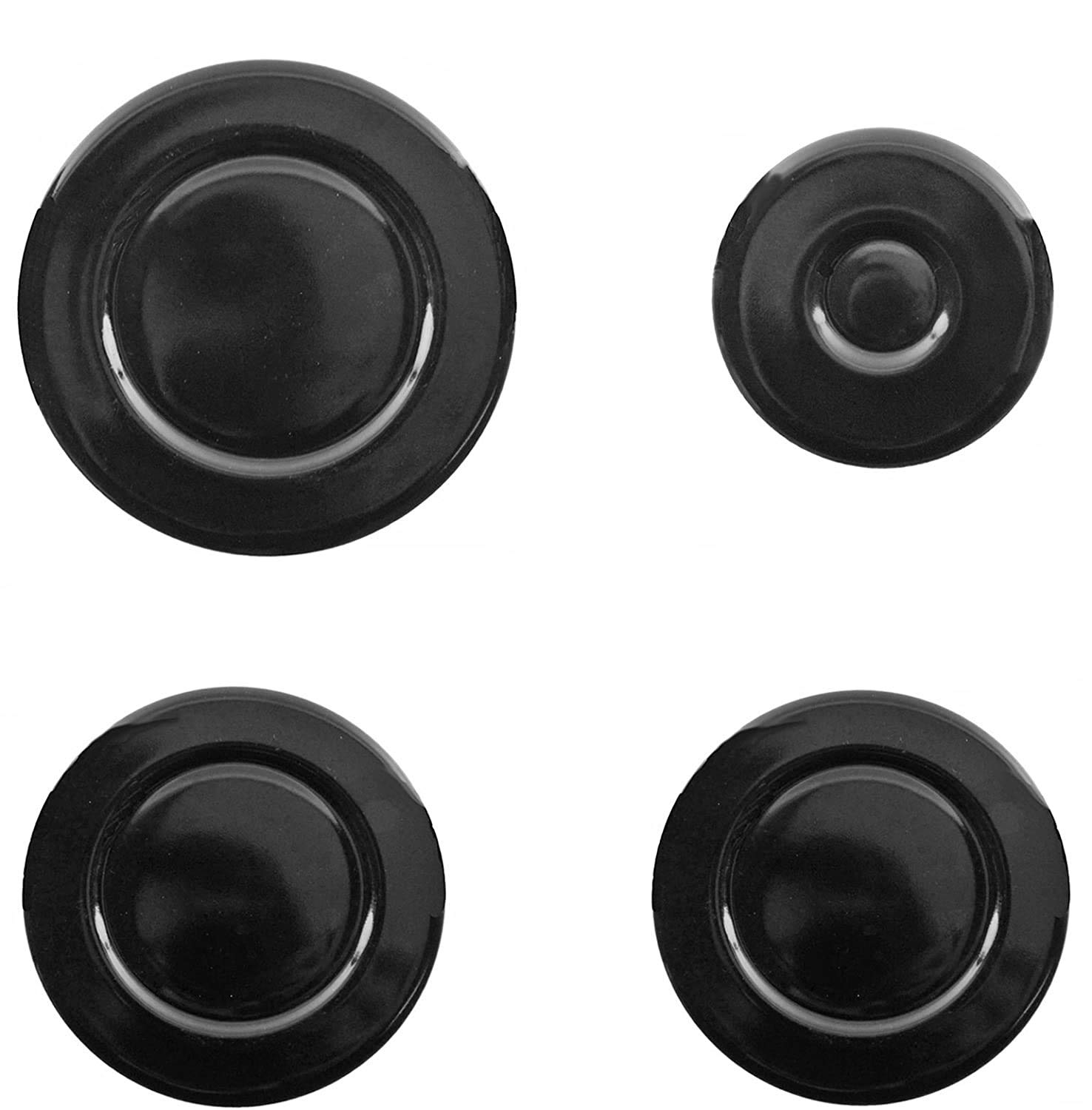SPARES2GO Oven Cooker Hob Gas Rapid Burner Flame Cap Kit (Small, 2 Medium & Large 55mm - 100mm)