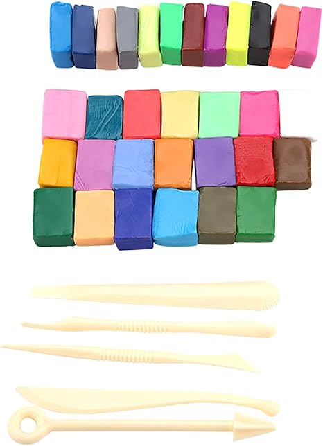 Amazon Co Jp Yosoo ポリマークレー ハンドメイド 陶芸 セット 粘土 小物 アクセサリー Diy 32色 5本ツール付き 模型 陶芸 造形 カラフル 32色セット ホーム キッチン