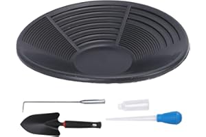 SPYMINNPOO Gold Panning Kit, 35cm Efficient Sluice Design, Gold Pan with Shovel & Accessories, Gold Prospecting Tools