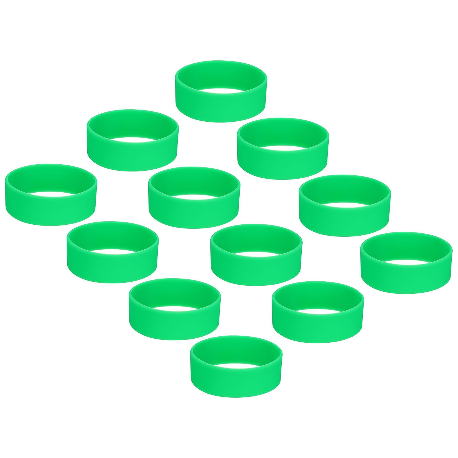 PATIKIL Elastic Sublimation Tumblers Holder Ring Bands, 12 Pcs Silicone Heat Resistant Sublimation Paper Wrap Ring for 20Oz Tumbler for DIY Craft Light Green