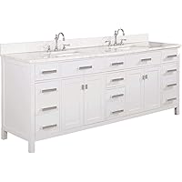 Design Element V01-84-WT Valentino Juego de tocador de baño doble