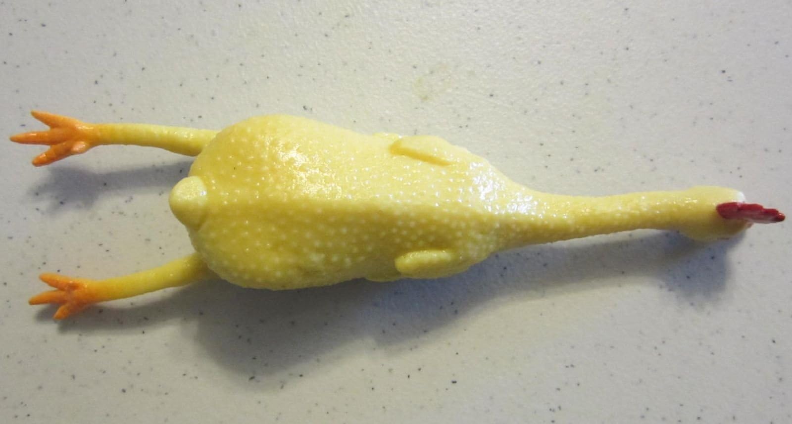 8 Inch Yellow Rubber Chicken Classic Novelty Gag Gift