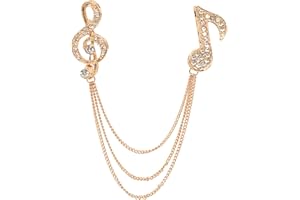 ABJFJE Elegant Crystal Bee With Hanging Chain Brooch Vintage Cute Rhinestone Insect Corsage Tassel Chain Suit Jacket Brooch Pin for Men Husband Gifts