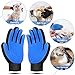 Pet Grooming Glove, Horhin Gentle Deshedding Brush Glove Efficient Hair Remover Brush Bathing Grooming Massage Gloves for Dogs, Cats & Horses with Long & Short Fur,Enhanced Five Finger Design-One Pair