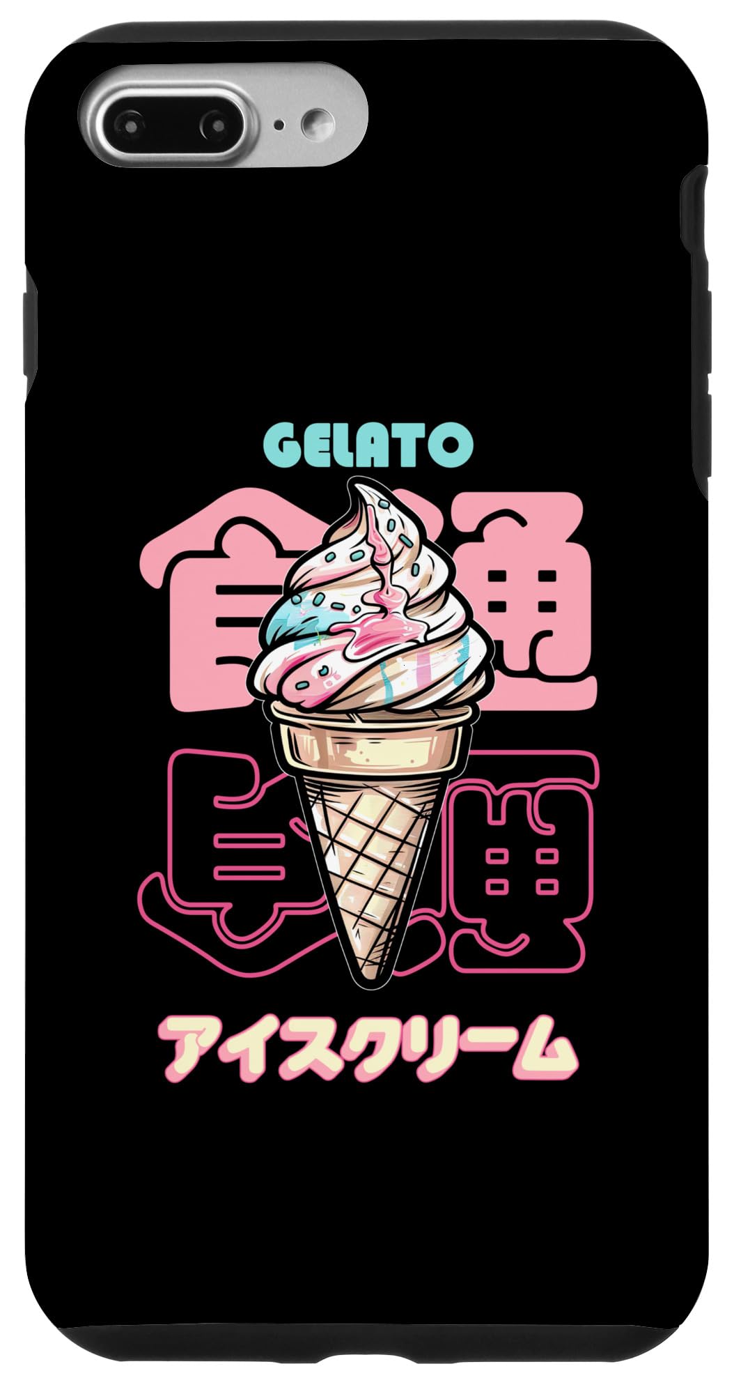 iPhone 7 Plus/8 Plus Gelato Japanese Streetwear Kanji Aesthetic Ice Cream Lover Case