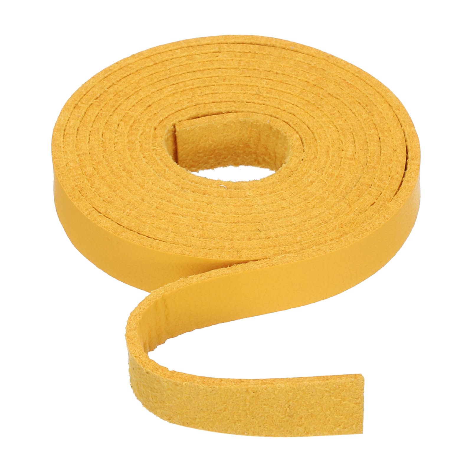 Rebower Flat Leather Cord,39 Inch 8mm Leather String PU Faux Leather Strips Strap,[for Jewelry Making DIY Craft Projects Belts Keychains Accessories]-1m/Yellow