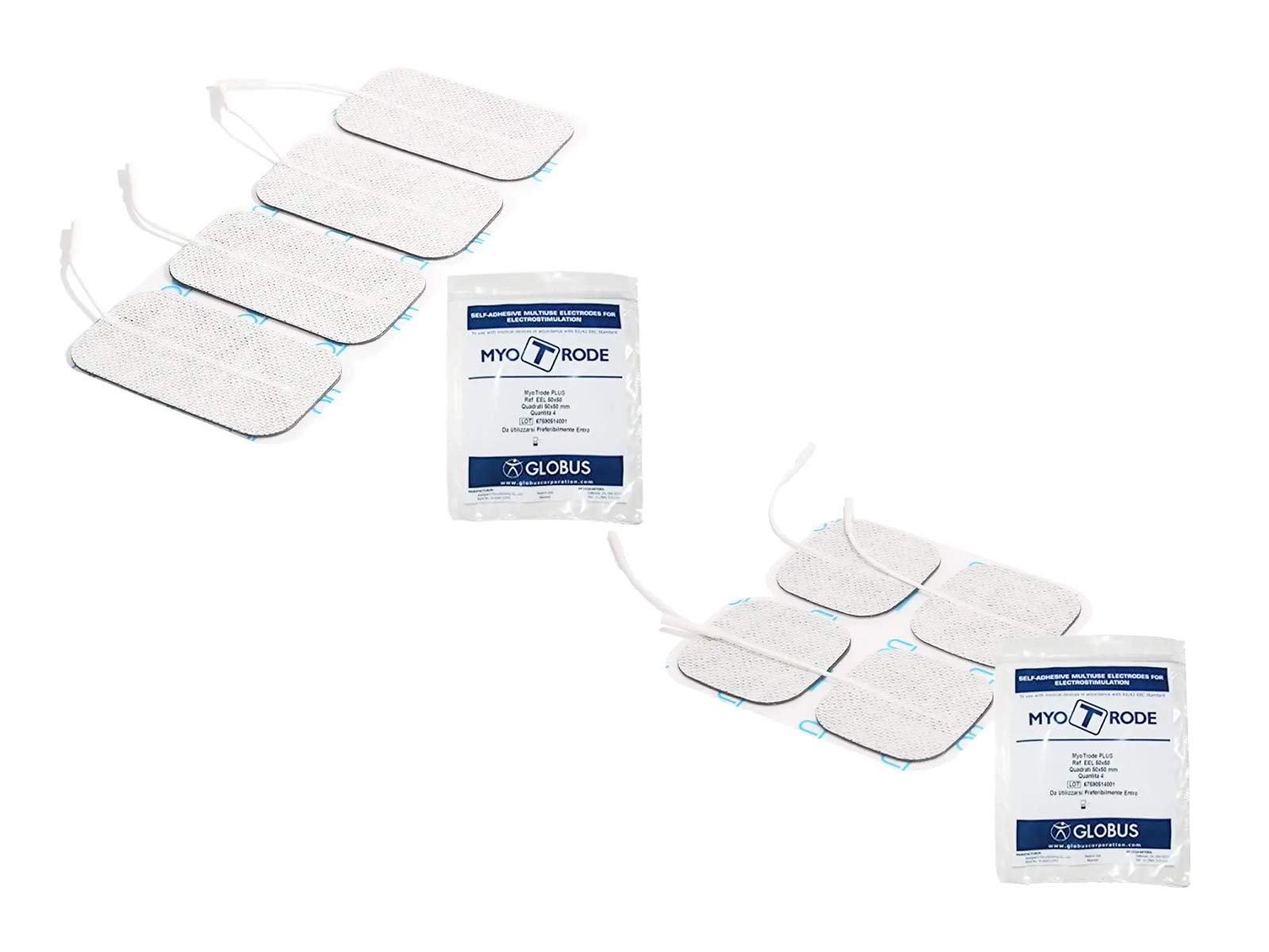 Globus 16 ELECTRODES PREMIUM : 2 pouches Squares + 2 Pouches Rectangular UNIVERSAL