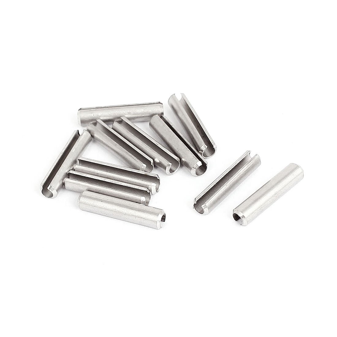 Sourcingmap M4x20mm 304 Stainless Steel Split Spring Roll Dowel Pins Fasteners 10Pcs