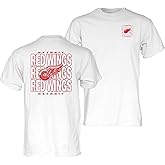 Blue 84 NHL Officially Licensed T-Shirt Front/Back Curl White