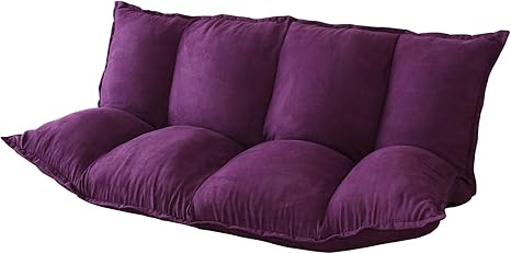 Amazon Doris ソファー ローソファー ソファーベッド フロアソファ ソファ カウチ リクライニング 低い こたつ用 2人掛け 一人暮らし ふわふわ ごろ寝 ボリューム 肉厚 角度調整 幅160cm ファブリック パープル バーニーズ ソファベッド オンライン通販