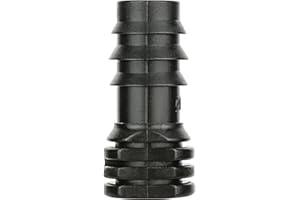 La Farah 1/2 inch Drip Irrigation Fittings, Barbed End Plug Connector Fit 1/2" Irrigation Tubing (0.52" ID x 0.65" OD), End Cap Plastic Plug Nuts - Pack of 10