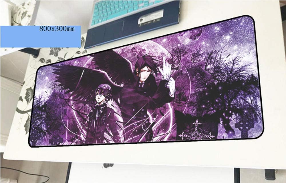 Black Butler 80X30Cm Gaming Mouse Pad Big Gamer Mat Hd Print Computer Desk Keyboard Large Play Mats Color F
