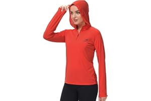 BASSDASH Women’s UPF 50+ Performance Hoodie Long Sleeve UV Fishing Hiking Shirt