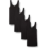 Amazon Essentials Women's Slim-Fit Tank, Pack of 4