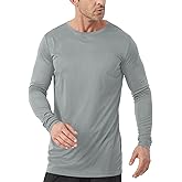 Men's Tall Rash Guard Long Sleeve T Shirts - UPF 50+ Sun Protection Tee Shirt for Fishing, Swim, Hiking
