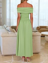 ZESICA Women's Off The Shoulder Maxi Dress 2025