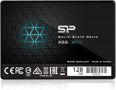 Silicon Power 128GB SSD 3D NAND A55 SLC Cache 2.5 Inch SATA III 7mm