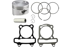 New Olym 57.4mm/2.26" Piston Rings Kit Assembly with Head and Base Gaskets for GY6 157QMJ ATV Go Kart Moped Scooter