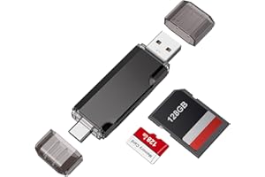 USB 3.0 SD Card Reader,Dual Slots USB 3.0 Type C to Micro SD Card Adapter, Memory Card Reader Adapter for MicroSD, SDHC, SDXC