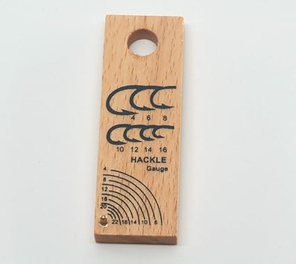 hook and hackle gauge