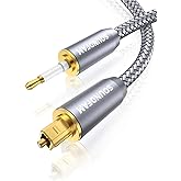 SOUNDFAM Toslink to Mini Toslink Cable Optical Audio Cable for Soundbar.Attention:Cannot Convert Analog Signals to Digital,Not A 3.5mm AUX Plug (3feet/1M)