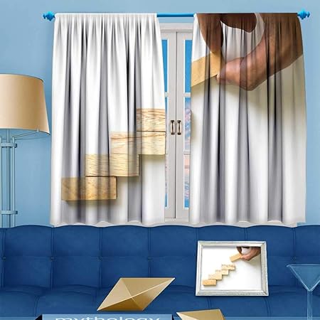 Vroselv Art Curtains Collection Hand Arang Wood Block Stack As