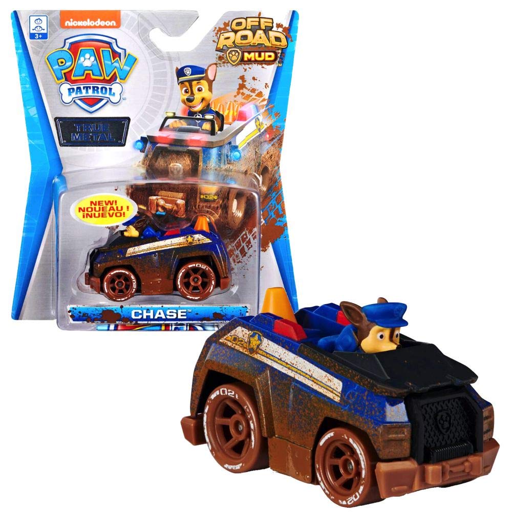 PAW PATROL Mini Vehicles True Metal 1:55 | Die-Cast Classic Series, Figure:Chase Off Road