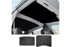TOPABYTE Roof Sunshade for Tesla Model 3 2018-2024 2025 Highland Glass Sunroof Shade Window Insulation UV & Heat Protection Double-Layer Sun Shade Black (Produced from China)