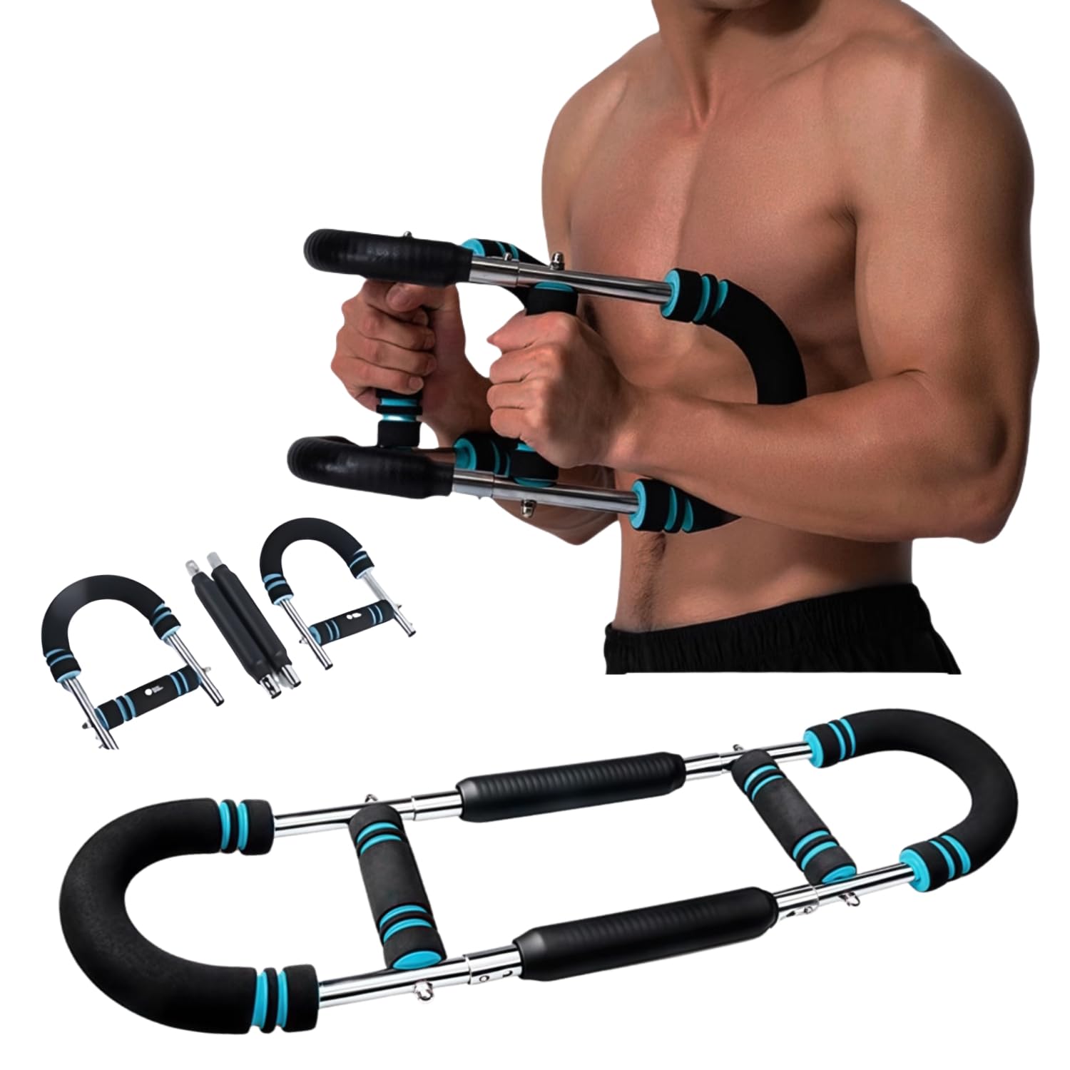 Photo 1 of *MAJOR DAMAGE* Twister Arm Trainer, Adjustable Twister Arm Chest Exerciser for Men & Women, Detachable Power Twister Home Fitness Equipment for Enhancing Upper Body Muscle -Blue