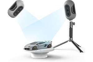 3DMakerpro 3D Scanner, Handheld 3D Model Scanners Mole for 3D Printing, 0.05mm Accuracy, 0.1mm Resolution, 10FPS Scanning Speed, Anti-Shake Lenses, Compatible with Win10/MacOS -Premium Kit