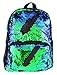 BG-709-MS-0633 Festival Rave Mermaid Scales Reverse Sequin Backpack - Blk/Green