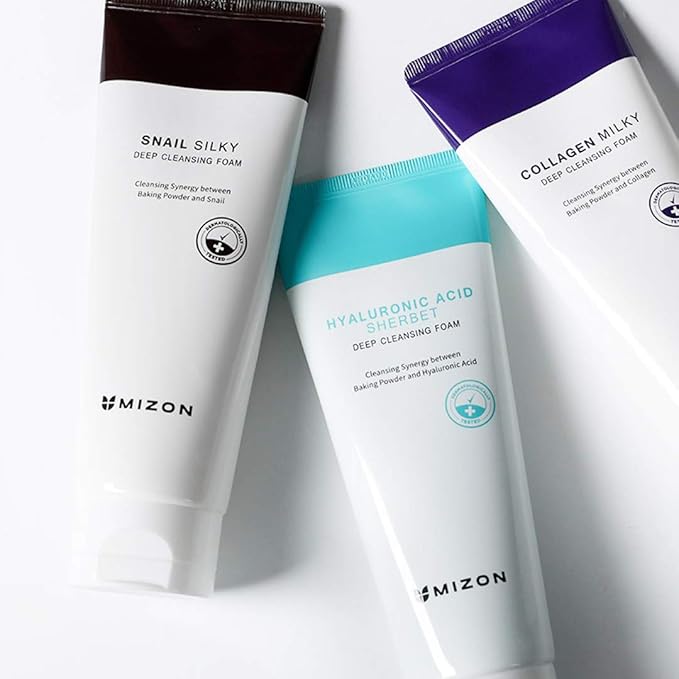 mizon collagen milky deep cleansing foam