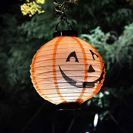 Amazon Com Halloween Decorations Paper Lanterns With Led Light