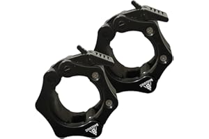 2-Inch Barbell Clamps(Collars)|Olympic Barbell Clamps (Pair) | – Quick Release Locking Weight Collars for Olympic Bars – Anti
