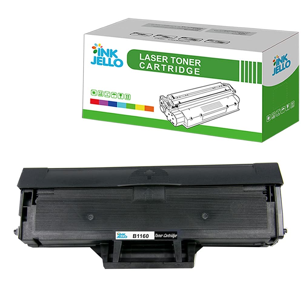 InkJello Toner Cartridge For Printer, Compatible With Dell B1160 B1160W B1163W B1165NFW 1160 (Black, Single-Pack)