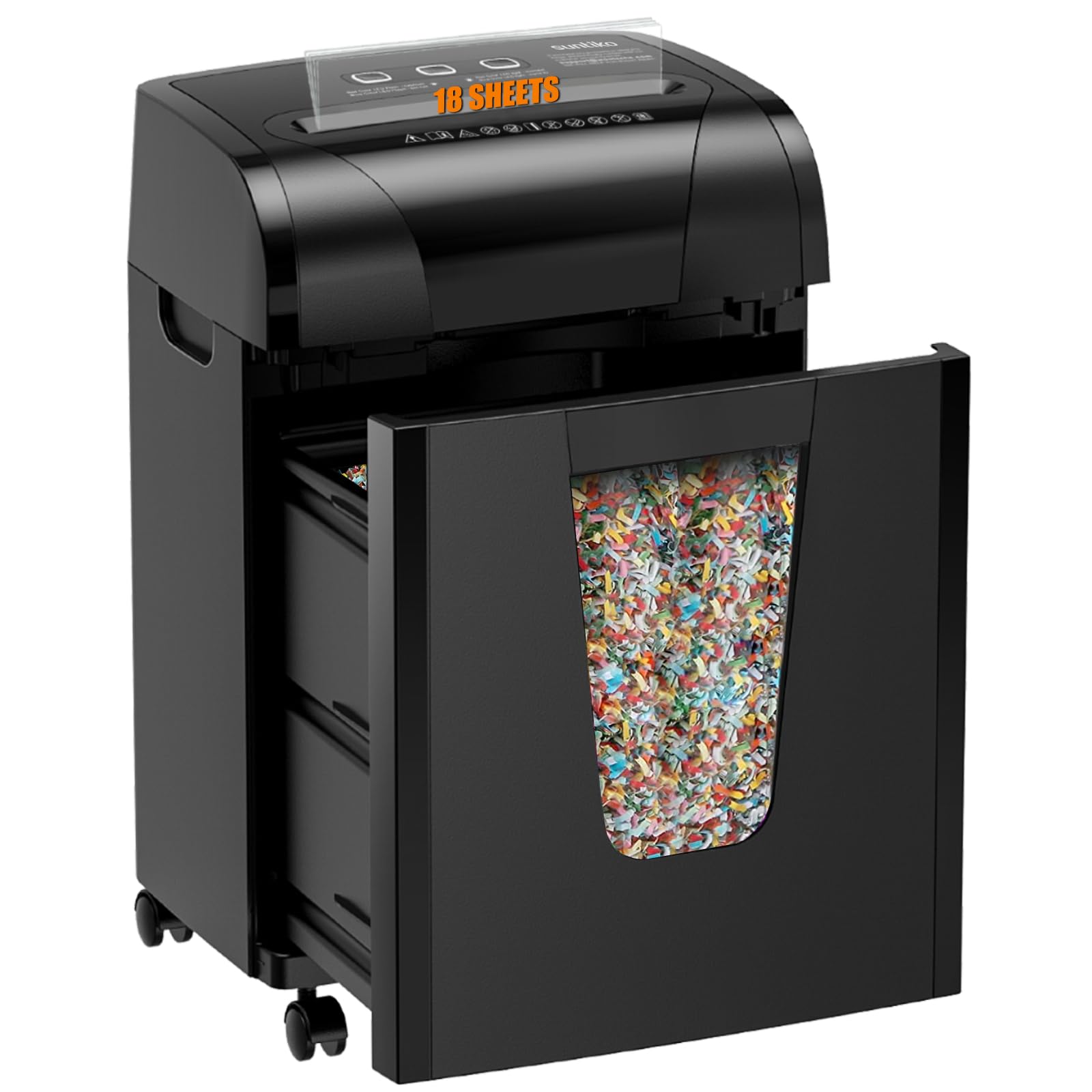 Suntiko Paper Shredder, 18-Sheet Cross Cut Level
