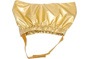 HALONTIN Dog Shower Cap, Cat Ear Cover for Bath, Waterproof Cat Helmet and Adjustable Dog Earmuffs for Grooming Reusable Ear Protection for Dogs and Cats, Gold