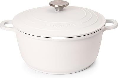 Nuovva Casserole Dishes with Lid 4L 24cm Cream Induction Oven Proof