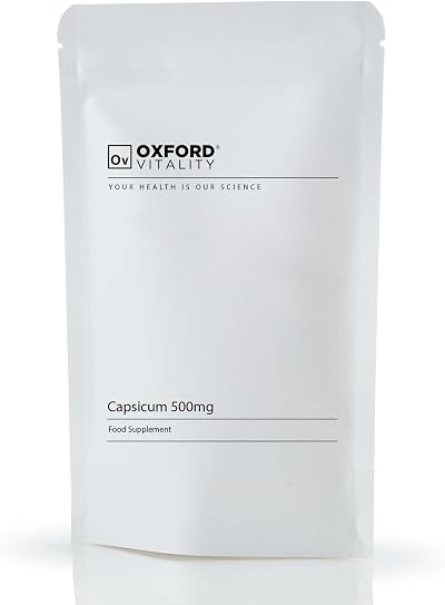 Oxford Vitality Capsicum Tablets 500mg | Vegan High Strength Supplement