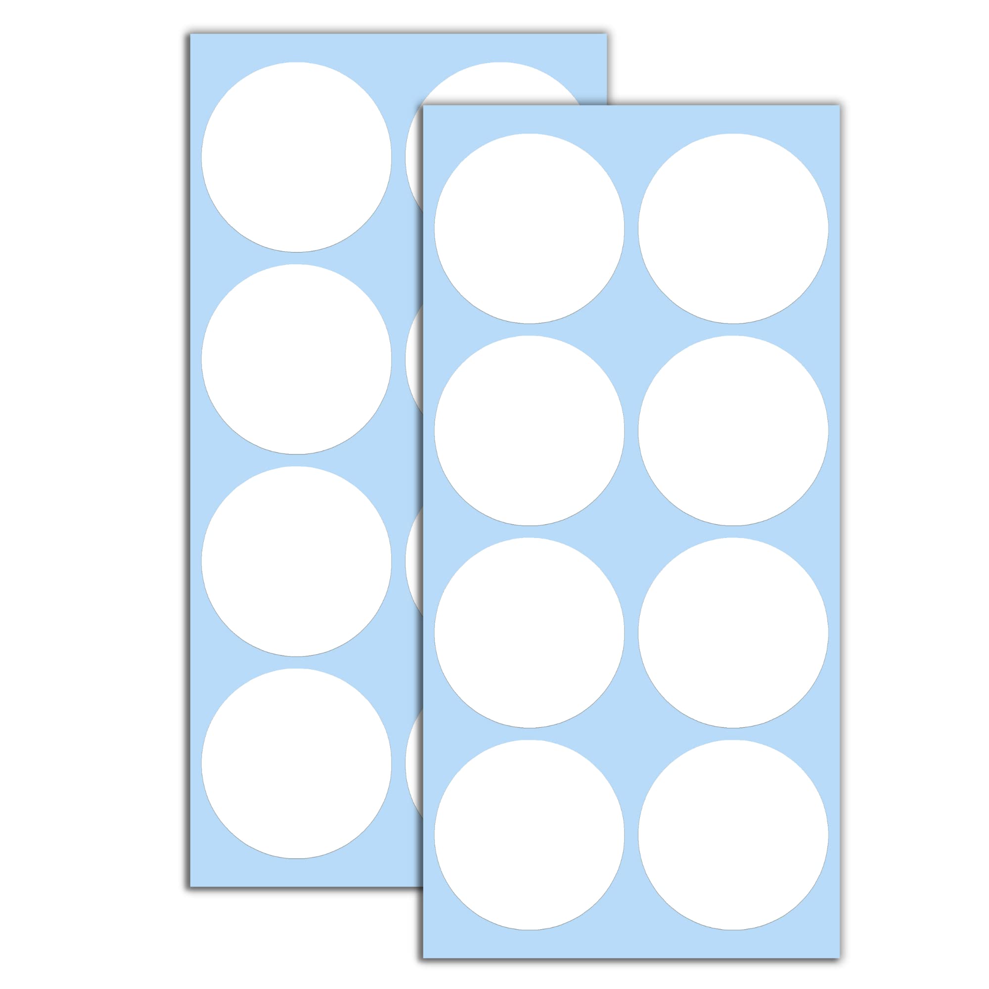 240 Pieces - White Large Circle Round Stickers, 5cm