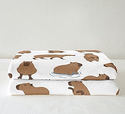 Capybaras Fuzzy Blanket Throw 50"x60" Cute Animals