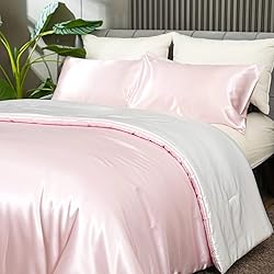 REDKEY Satin Comforter Set King Luxurious Soft