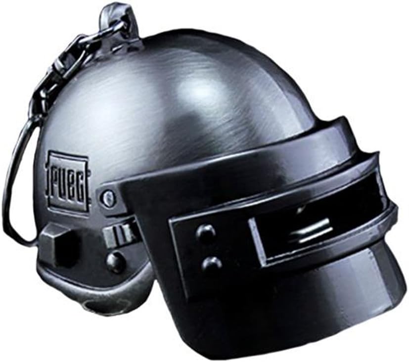 PUBG Pendant Keychain Cosplay Bagpack & Helmet Alloy Keyring Game Prop Gift for Men Adults Clothing Accessories Collection Merchandise