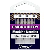 Klasse Machine Needle Embroidery Size 90/14 6pc
