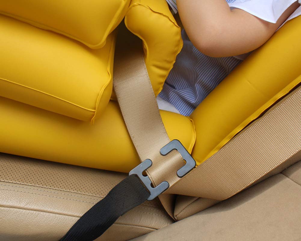 日本製 子供のための車の膨脹可能な座席 携帯用折り畳み式の子供の安全クッション 黄色 B07q1bxdgj 激安の Raviatowen Conseil Fr