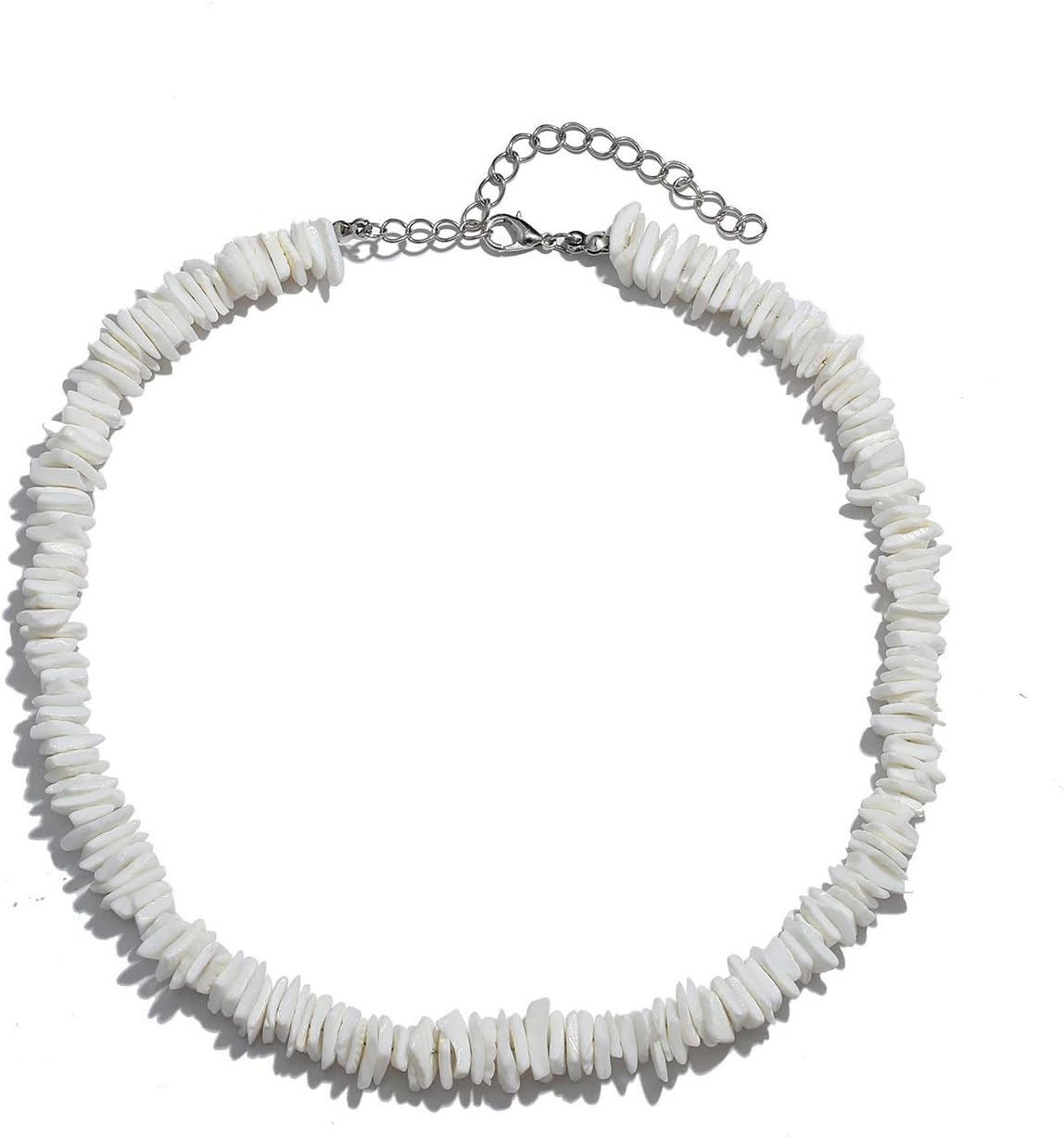 Puka Shell Choker Necklace Hawaiian Summer Jewelry for Women Men