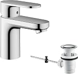 Hansgrohe Vernis Blend Basin Tap 70mm EcoSmart Chrome 71550000 with Pop-Up Waste