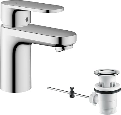 Hansgrohe Vernis Blend Basin Tap 70mm EcoSmart Chrome 71550000 with Pop-Up Waste