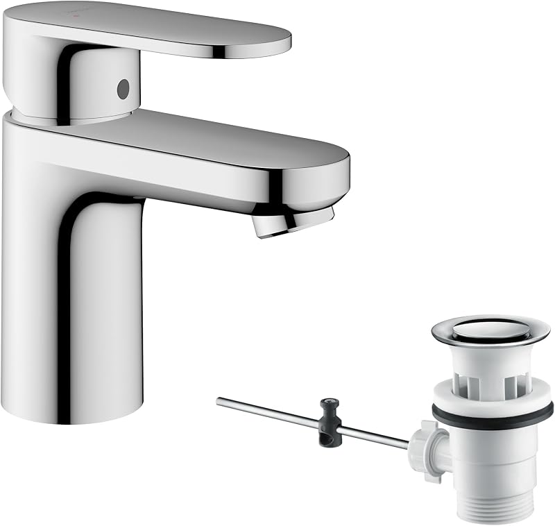 Hansgrohe Vernis Blend Basin Tap 70mm EcoSmart Chrome 71550000 with Pop-Up Waste