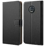 HOOMIL Case Compatible with Moto G6 Plus, Premium Leather Flip Wallet Phone Case for Motorola Moto G6 Plus Cover (Black)